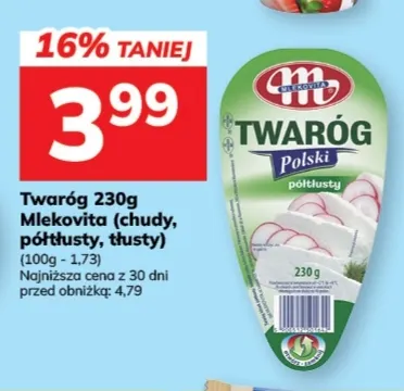 Twaróg półtłusty Mlekovita promocja w Hitpol