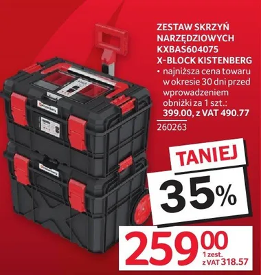 Zestaw skrzyń narzędziowych KXBAS604075 X-Block Kistenberg promocja w Selgros