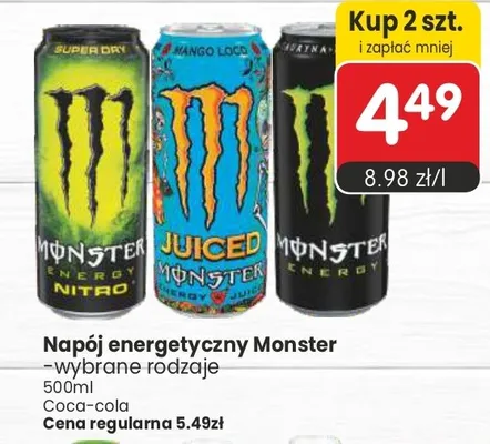 Napój energetyczny Monster promocja w Market Point