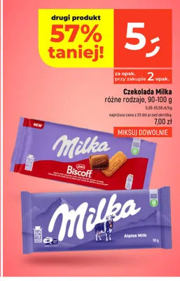 Czekolada Milka Biscoff promocja w Dealz