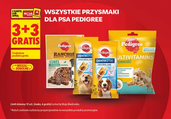 Wszystkie przysmaki dla psa 3+3 GRATIS promocja w Biedronka