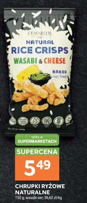 Chrupki ryżowe Naturalne wasabi-ser Cornellis promocja w Stokrotka