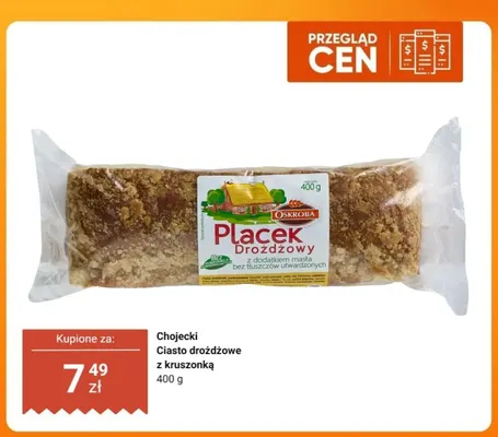Placek drożdżowy z kruszonką Oskroba promocja w Dino