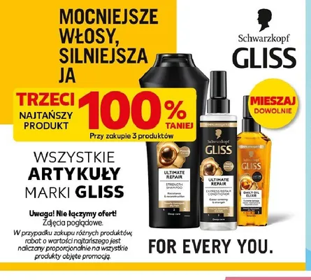 Kosmetyki do włosów Gliss promocja w Kaufland