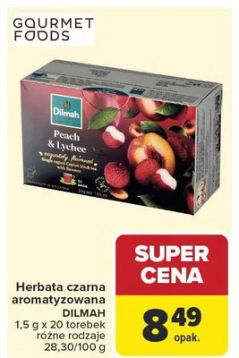 Herbata czarna aromatyzowana Peach & Lychee promocja w Carrefour Market