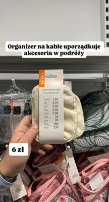 Organizer na kable Pepco Travel 11x15.5x0.65cm promocja w Pepco