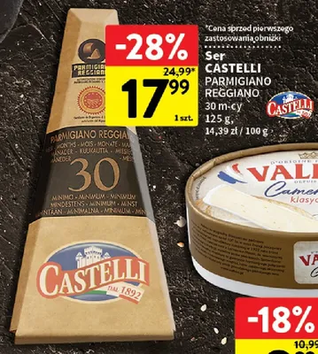 Ser Parmigiano Reggiano 30 m-cy Castelli promocja w Intermarche