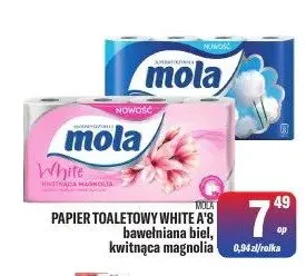 Papier toaletowy Mola White bawełniana biel promocja w Tomi Markt