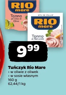 Tuńczyk Rio Mare w sosie własnym promocja w Netto