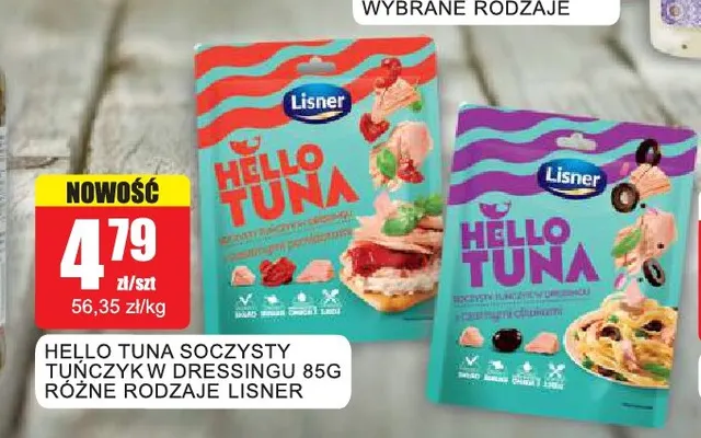 Hello Tuna soczysty tuńczyk w dressingu Lisner promocja w Bingo