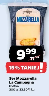 Ser Mozzarella kostka promocja w Netto