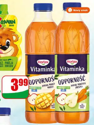 Sok Vitaminka Hortex jabłko marchew mango promocja w Dino