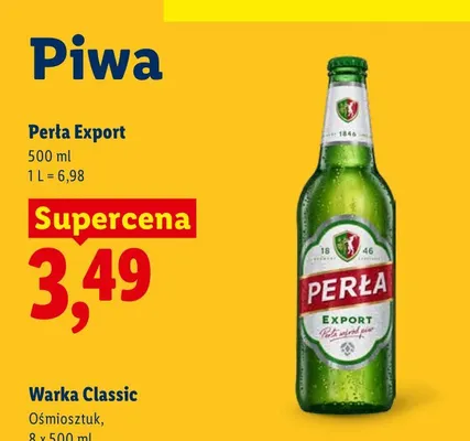 Piwo Perła Export promocja w Lidl
