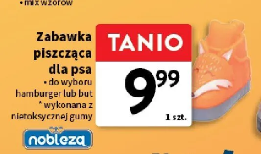 Zabawka piszcząca dla psa Nobleza promocja w Intermarche