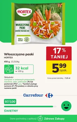 Włoszczyzna paski promocja w Carrefour