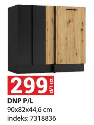 Szafka kuchenna narożna DNP P/L 90x82x44,6cm indeks 7318836 promocja w Merkury Market