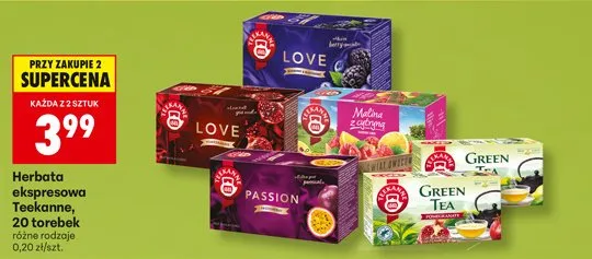 Herbata ekspresowa owocowa promocja w Biedronka