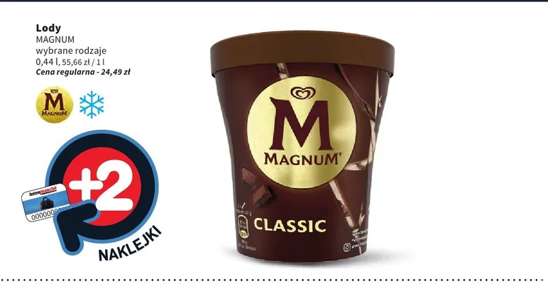 Lody Magnum Classic promocja w Intermarche