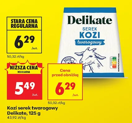 Serek kozi twarogowy Delikate promocja w Biedronka