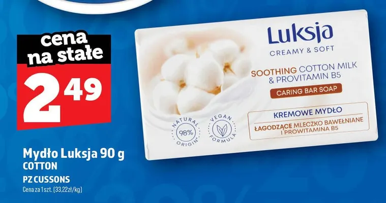 Mydło Luksja Cotton promocja w TOPAZ