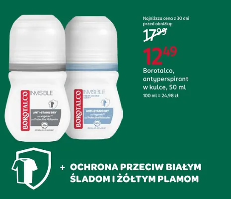 Antyperspirant w kulce Invisible Fresh Ocean Borotalco promocja w Rossmann