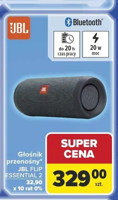 Głośnik przenośny JBL Flip Essential 2 20W promocja w Carrefour