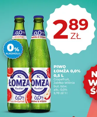 Piwo bezalkoholowe Łomża Radler 0,0% Jabłko & Wiśnia promocja w Duży Ben