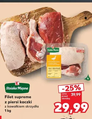Filet supreme z piersi kaczki z kawałkiem skrzydła Stoisko Mięsne promocja w Kaufland