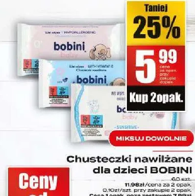 Chusteczki nawilżane dla dzieci promocja w Supeco