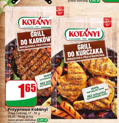 Mieszanka przypraw Grill do kurczaka Kotányi promocja w Dino