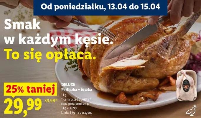 Perliczka – tuszka Deluxe promocja w Lidl