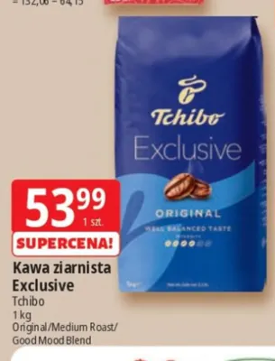 Kawa ziarnista Exclusive Tchibo Medium Roast promocja w Leclerc