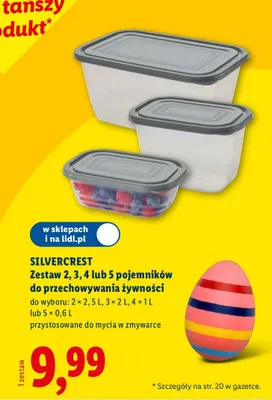 Zestaw pojemników do przechowywania żywności Silvercrest promocja w Lidl