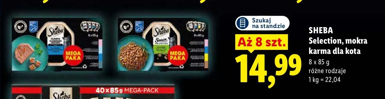 Selection mokra karma dla kota 8-pak Sheba promocja w Lidl