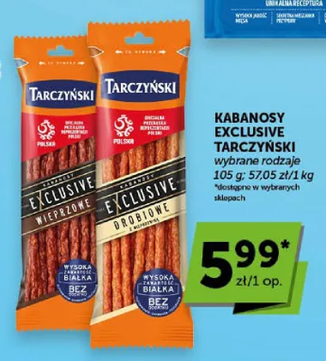 Kabanosy Exclusive Tarczyński drobiowe promocja w Euro Sklep