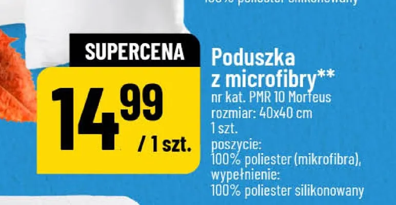 Poduszka z microfibry Morfeus 40x40 cm AMW promocja w POLOmarket