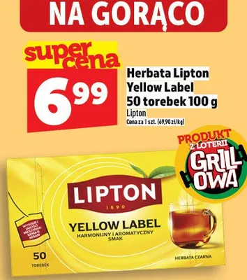 Herbata Lipton Yellow Label 50 torebek promocja w TOPAZ