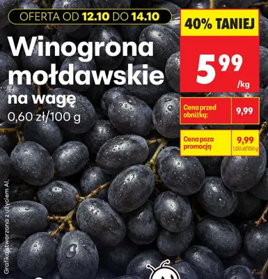 Winogrona promocja w Biedronka