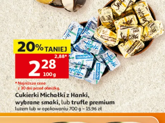 Cukierki Michałki z Hanki promocja w Auchan
