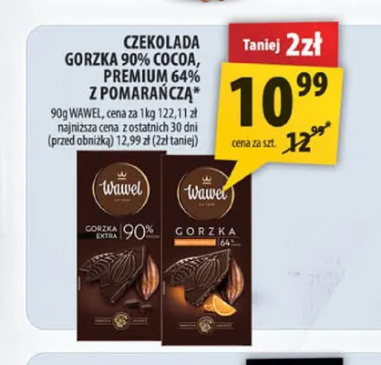 Czekolada gorzka 90% Cocoa Wawel promocja w Arhelan
