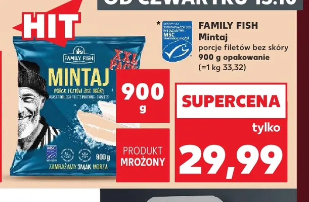 Mintaj porcje filetów bez skóry Family Fish promocja w Kaufland