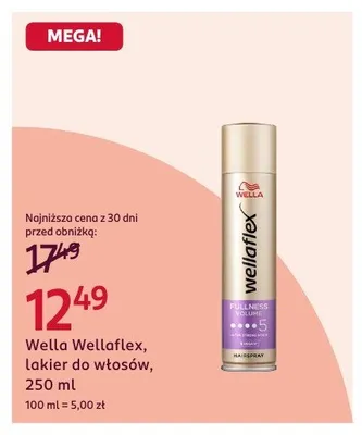 Lakier do włosów Wella Wellaflex promocja w Rossmann