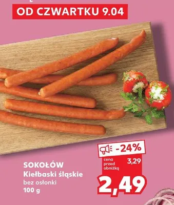 Kiełbasa śląskie bez osłonki promocja w Kaufland