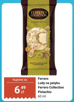Lody na patyku Ferrero Collection Pistachio promocja w Dino