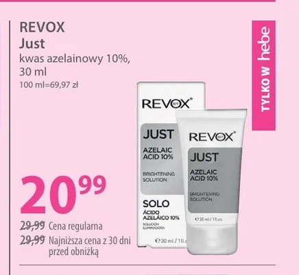 Kwas azelainowy 10% Revox Just promocja w Hebe