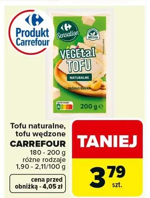 Tofu naturalne, tofu wędzone różne rodzaje promocja w Carrefour Market