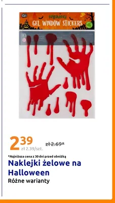 Naklejki żelowe na Halloween promocja w Action