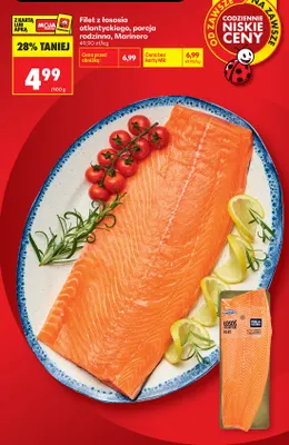 Filet z łososia atlantyckiego porcja rodzinna Marinero promocja w Biedronka