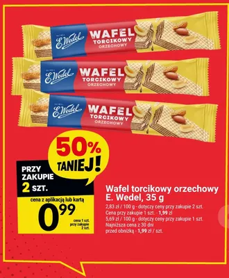 Wafel torcikowy orzechowy E.Wedel promocja w Twój Market