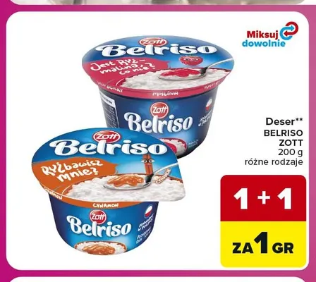 Deser Belriso Zott malina promocja w Carrefour Express